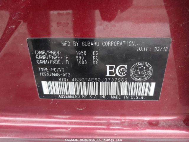 4S3GTAE63J3737962 Subaru 2018