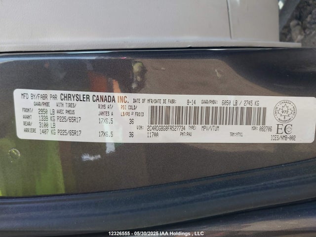2C4RDGBG8FR527734 Dodge Grand Caravan