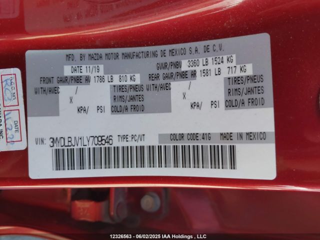 3MYDLBJV1LY709546 Toyota p5v