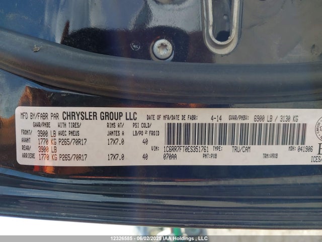 RAM 1500 2014 1C6RR7FT0ES351761 Image 9