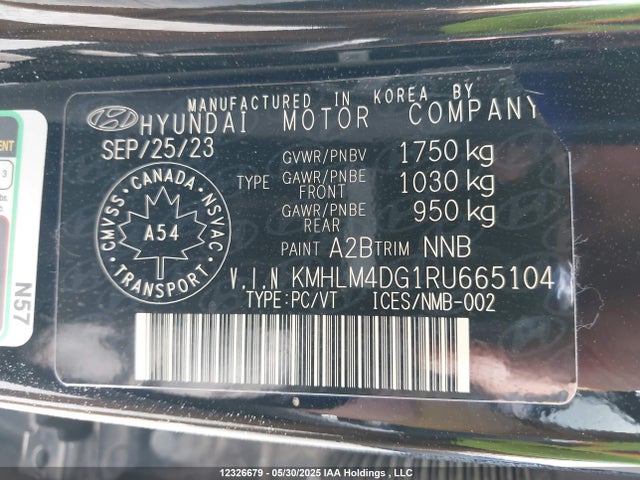 Hyundai mpi nu pe 2024 KMHLM4DG1RU665104 Image 9
