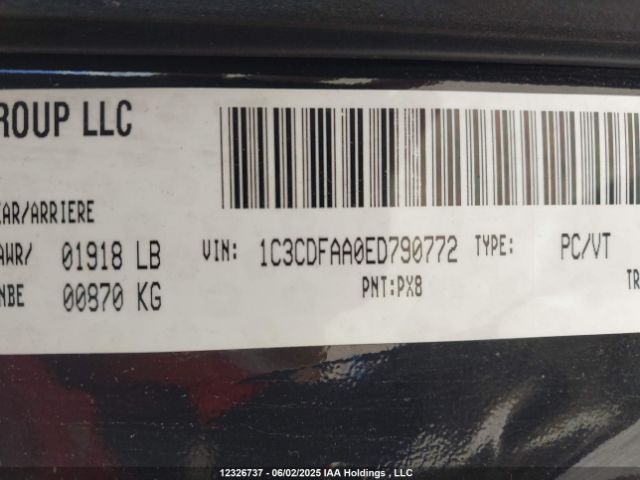 1C3CDFAA0ED790772 Dodge DART SE