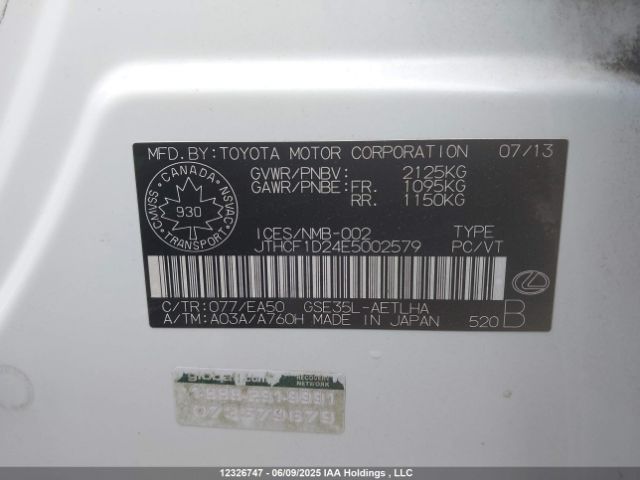JTHCF1D24E5002579 Lexus IS 250