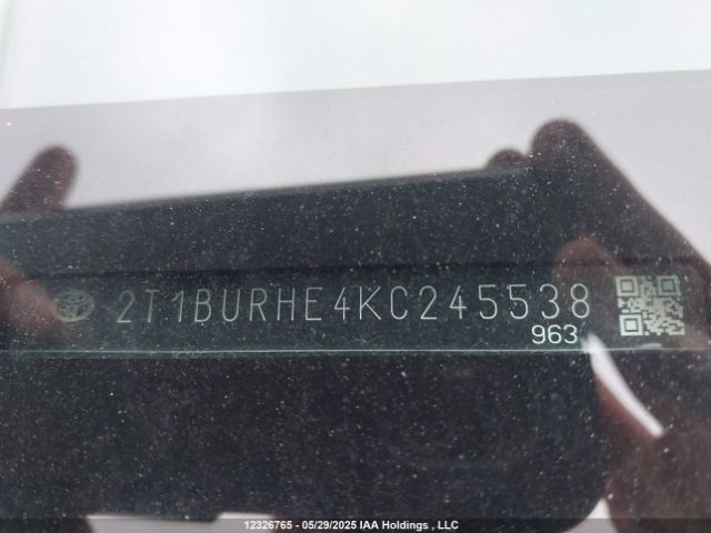 2T1BURHE4KC245538 Toyota COROLLA SE