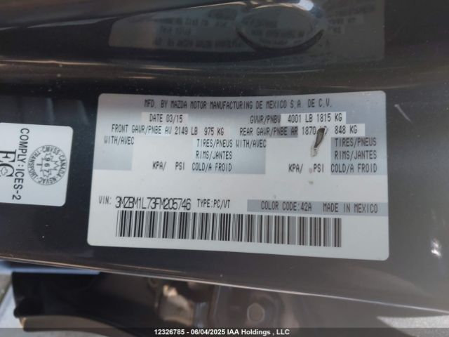 3MZBM1L73FM205746 Mazda pe