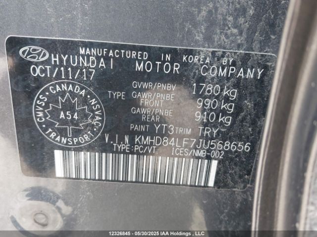 KMHD84LF7JU568656 Hyundai mpi nu
