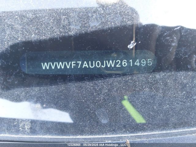 WVWVF7AU0JW261495 Volkswagen Golf R