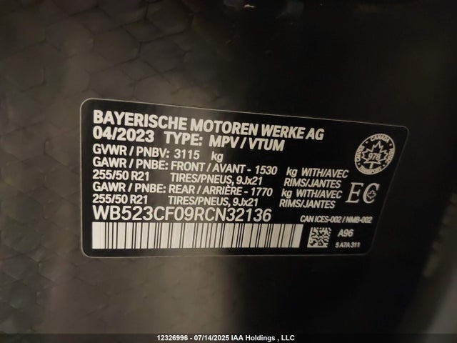 WB523CF09RCN32136 BMW Ix