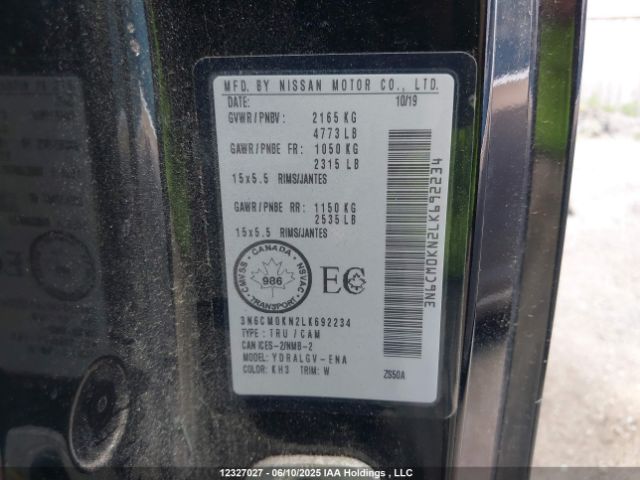 3N6CM0KN2LK692234 Nissan NV200