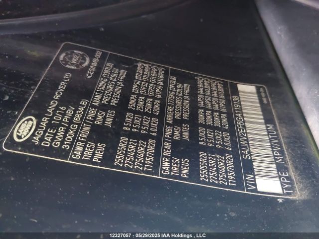 SALWV2EF6GA119138 Land Rover s/c lev2 ulev