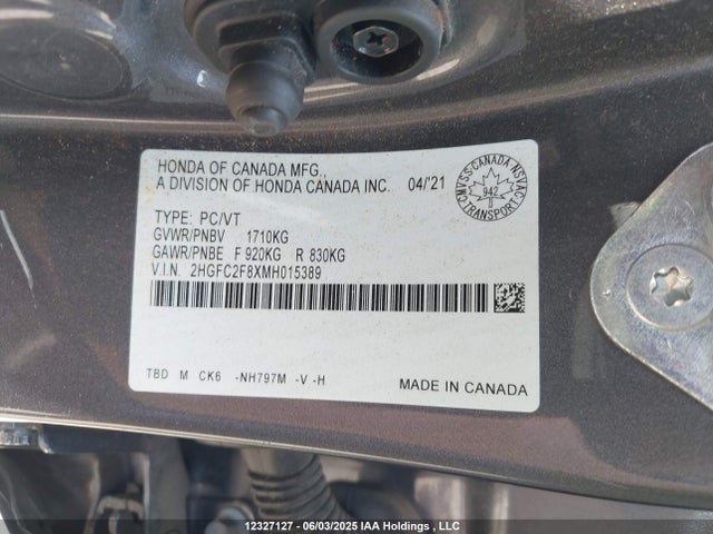 2HGFC2F8XMH015389 Honda k20c2