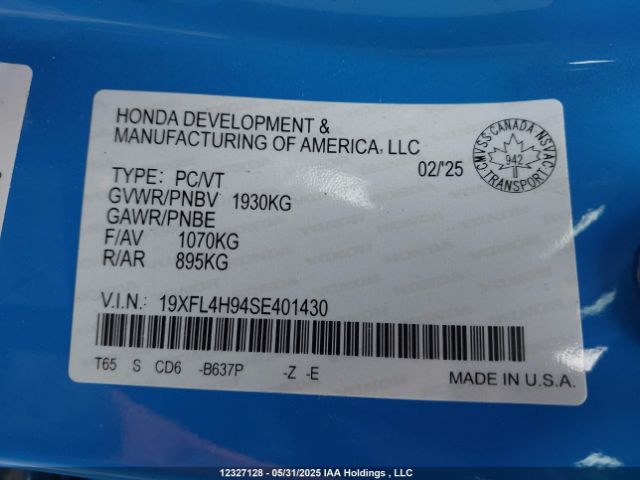 19XFL4H94SE401430 Honda lfc3