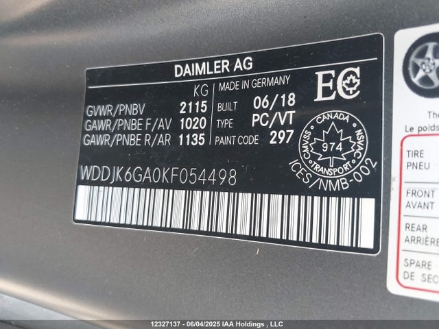 WDDJK6GA0KF054498 Mercedes-Benz SL 450