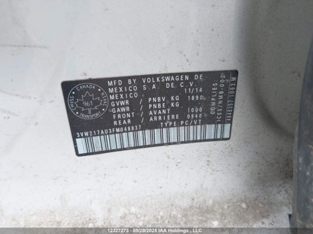3VW217AU3FM048837 Volkswagen Golf 1.8 Tsi Comfortline/1.8 Tsi Highline/1.8 Tsi Trendline