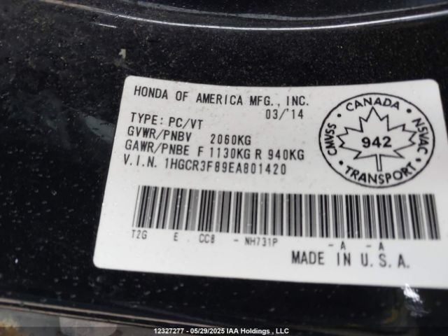 1HGCR3F89EA801420 Honda j35y1