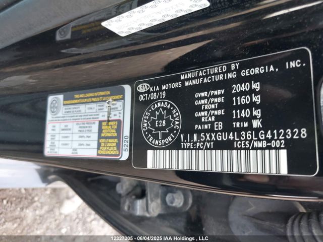 5XXGU4L36LG412328 KIA gdi