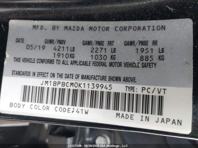 JM1BPBCM0K1139945 Mazda py cylinder deactivation