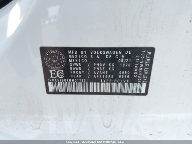 3VWE57BUXMM077331 Volkswagen tsi