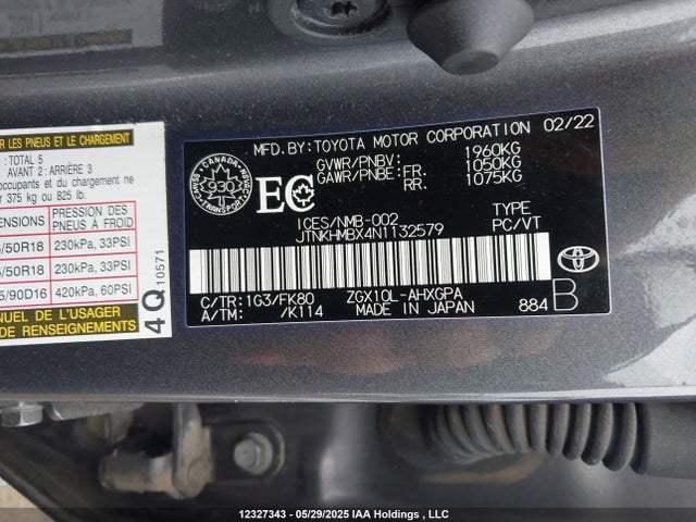 JTNKHMBX4N1132579 Toyota 3zr-fae