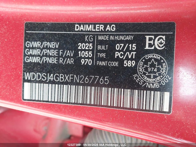 Mercedes-Benz CLA-Class 2015 WDDSJ4GBXFN267765 Image 9