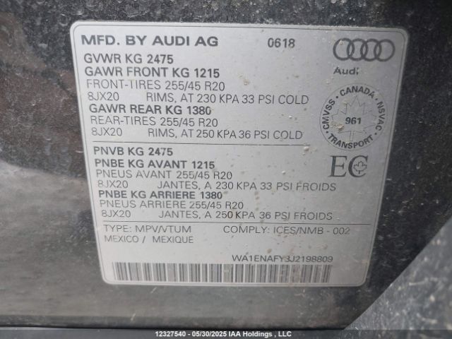 WA1ENAFY3J2198809 Audi Q5