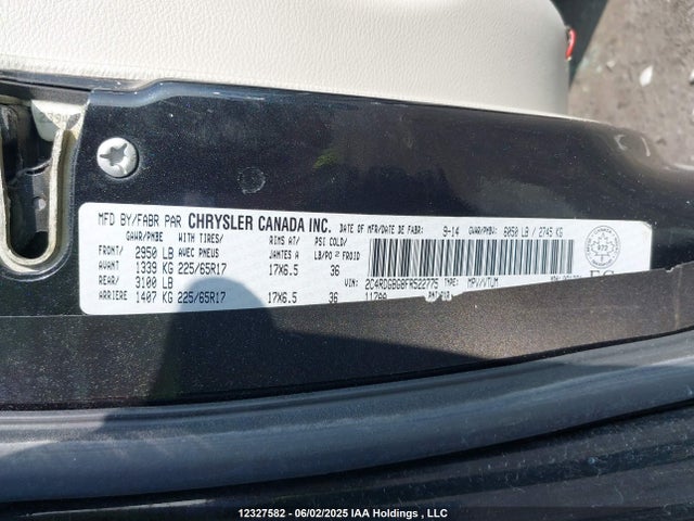 2C4RDGBG8FR522775 Dodge 2015