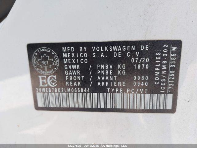 3VWEB7BU2LM065844 Volkswagen Jetta Highline
