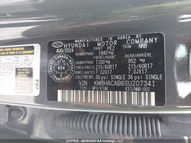 KM8HACAB6SU207341 Hyundai mpi nu pe