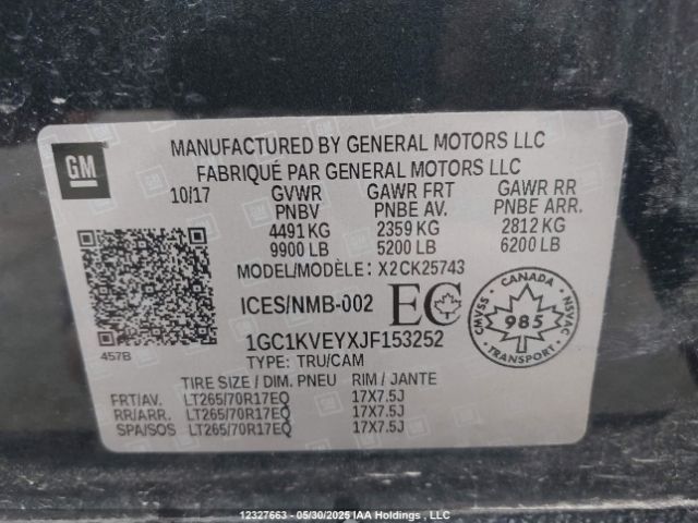 1GC1KVEYXJF153252 Chevrolet Silverado 2500hd Lt
