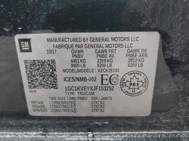 1GC1KVEYXJF153252 Chevrolet Silverado 2500hd Lt