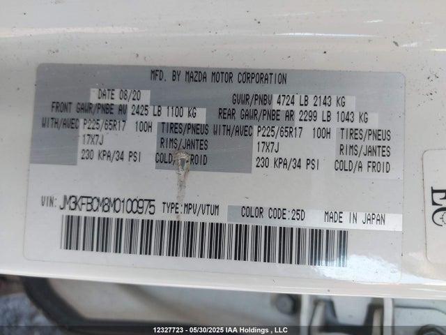 JM3KFBCM8M0100975 Mazda py cylinder decativation
