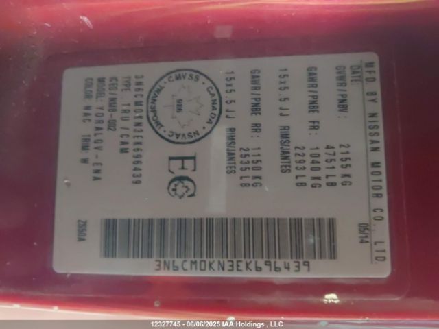 3N6CM0KN3EK696439 Nissan NV200