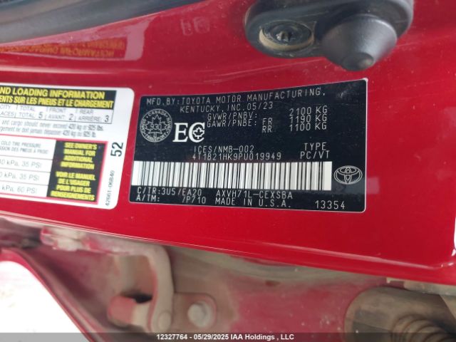 4T1B21HK9PU019949 Toyota Camry