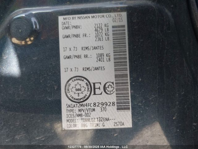 5N1AT2MV4FC829928 Nissan 2015