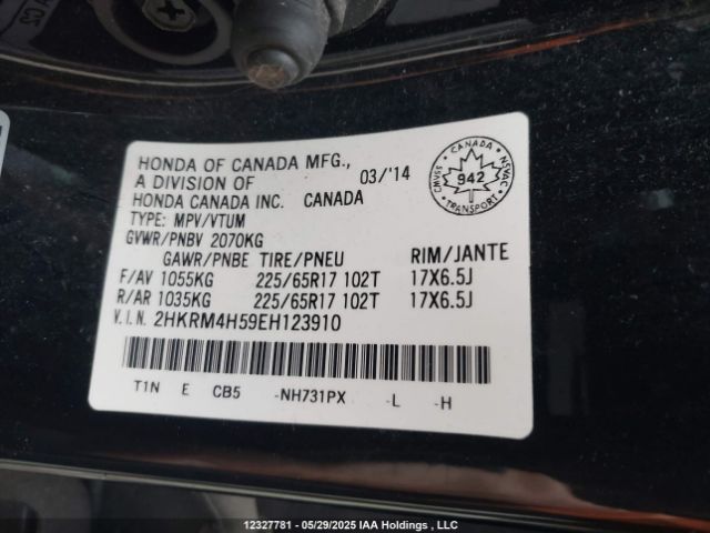 2HKRM4H59EH123910 Honda CR-V EX