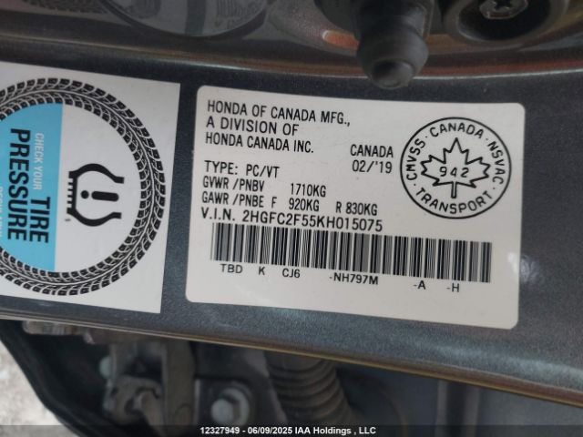 2HGFC2F55KH015075 Honda k20c2