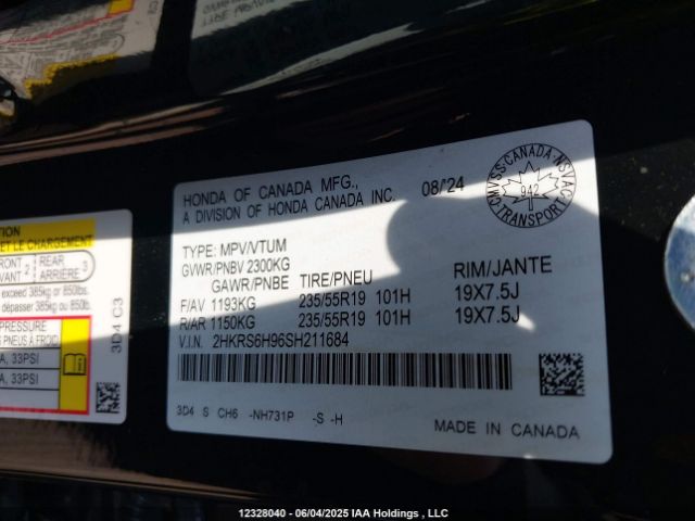 2HKRS6H96SH211684 Honda lfc3