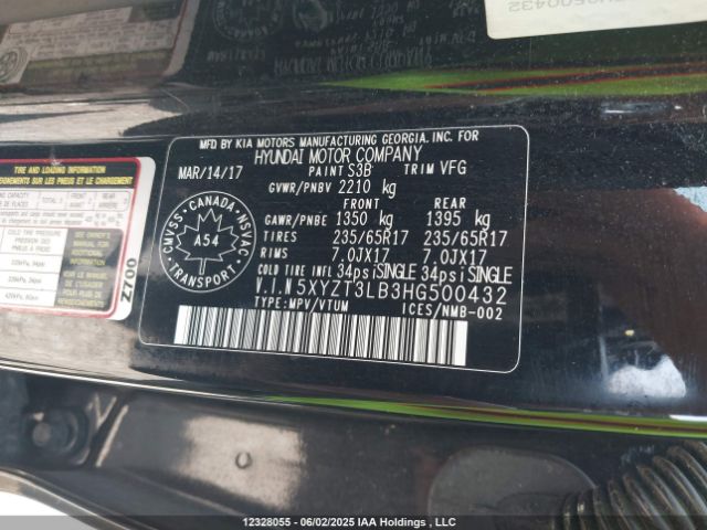 5XYZT3LB3HG500432 Hyundai SANTA FE SPORT