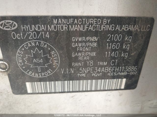 5NPE34AB6FH113886 Hyundai dohc t-gdi theta-ii