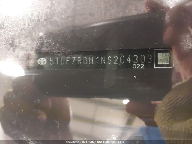 5TDFZRBH1NS204303 Toyota 2gr-fks