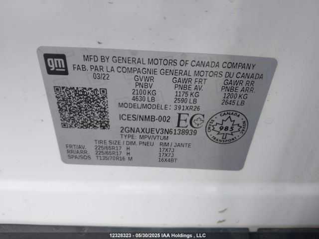 2GNAXUEV3N6138939 Chevrolet lyx