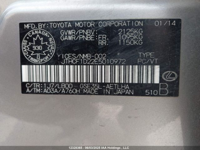 JTHCF1D22E5010972 Lexus 4gr-fse
