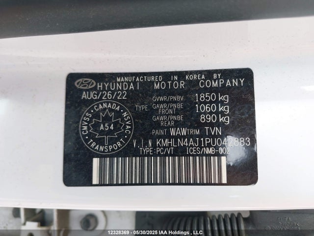 KMHLN4AJ1PU042883 Hyundai gdi kappa