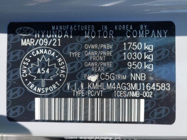 KMHLM4AG3MU164583 Hyundai mpi nu pe