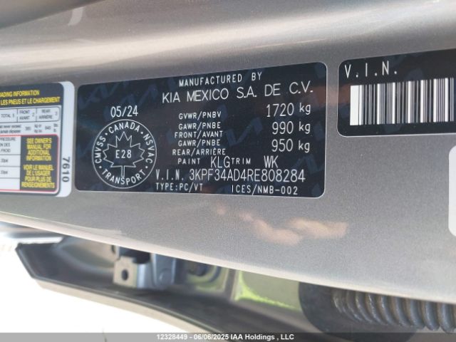3KPF34AD4RE808284 KIA Forte Ex/ex Premium/ex+