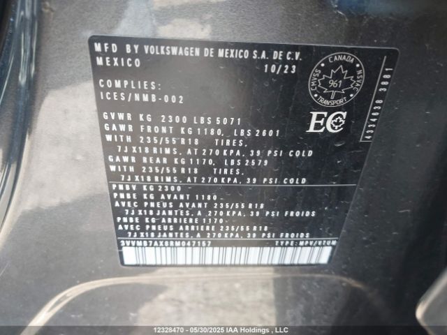 3VVMB7AX8RM047157 Volkswagen tsi