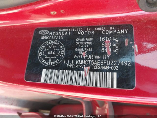 KMHCT5AE6FU227492 Hyundai ACCENT GS