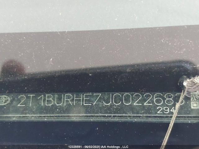 2T1BURHE7JC022683 Toyota Corolla