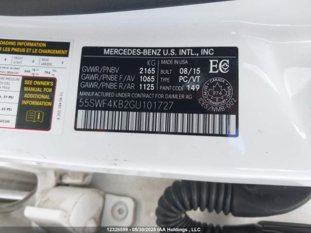 55SWF4KB2GU101727 Mercedes-Benz C-Class