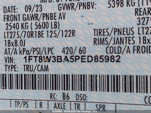 Ford 2023 2023 1FT8W3BA5PED85982 Image 9
